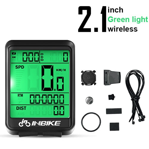 INBIKE Waterproof Bicycle Computer Wireless And Wired MTB Bike Cycling Odometer Stopwatch Speedometer Watch LED Digital Rate - Matthew Petersen