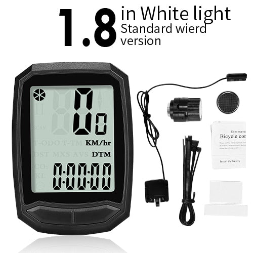 INBIKE Waterproof Bicycle Computer Wireless And Wired MTB Bike Cycling Odometer Stopwatch Speedometer Watch LED Digital Rate - Matthew Petersen
