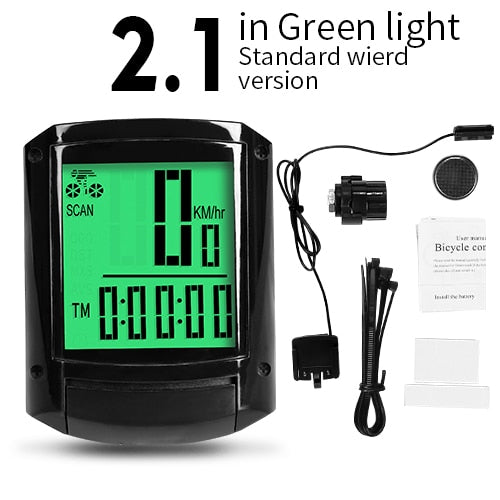 INBIKE Waterproof Bicycle Computer Wireless And Wired MTB Bike Cycling Odometer Stopwatch Speedometer Watch LED Digital Rate - Matthew Petersen