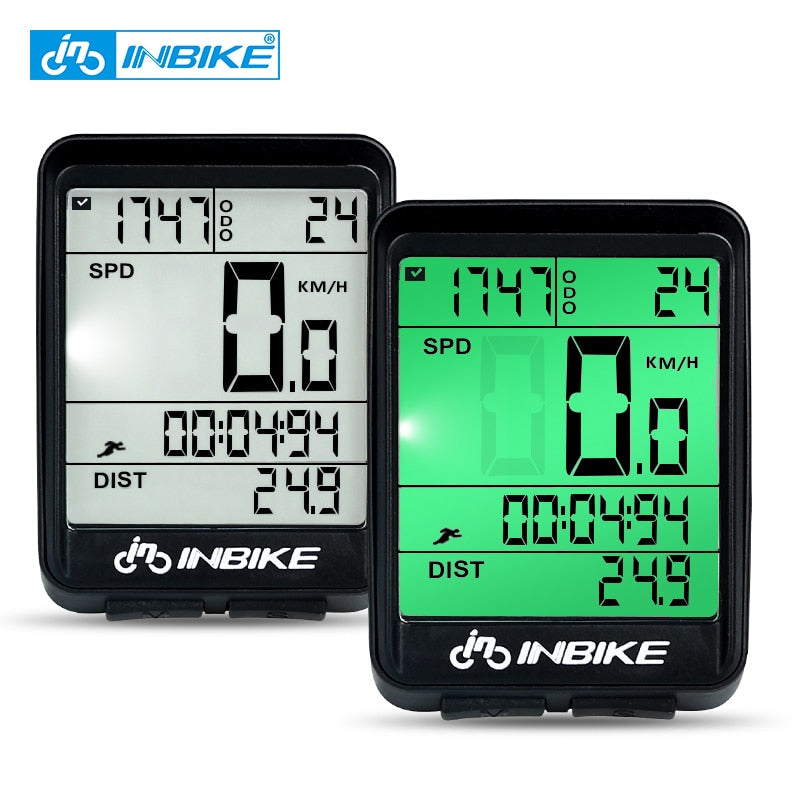 INBIKE Waterproof Bicycle Computer Wireless And Wired MTB Bike Cycling Odometer Stopwatch Speedometer Watch LED Digital Rate - Matthew Petersen